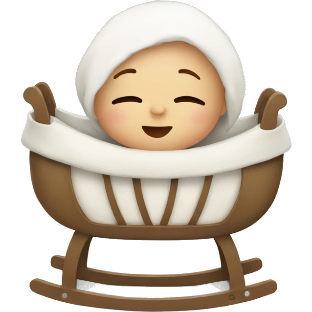 Newborn in a cradle emoji