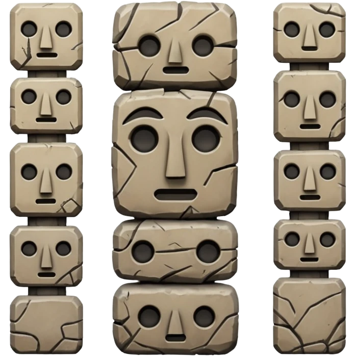stone totems emoji