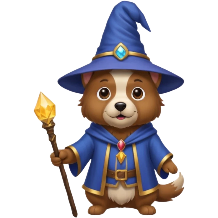 Dog wizard emoji