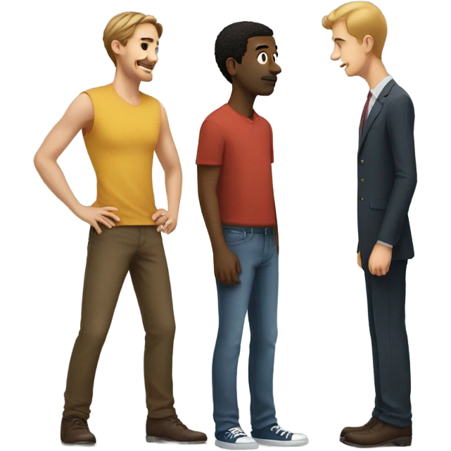 Tall man short guy emoji