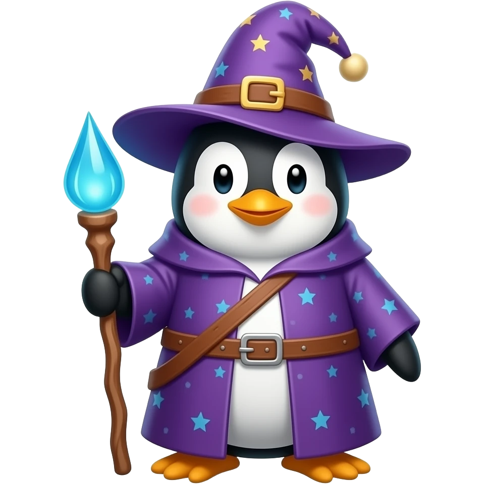 Penguin Wizard emoji