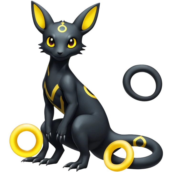 Salandit-Umbreon-Fakémon-hybrid-creature (full body)  emoji