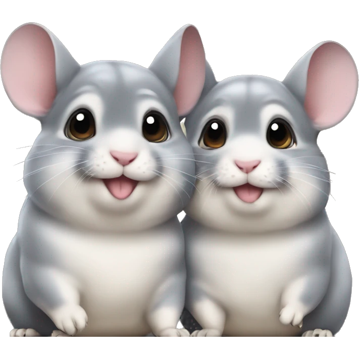 two chinchillas together  emoji