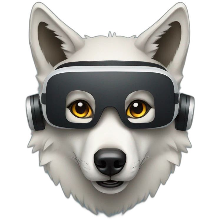 wolf with vr headset emoji