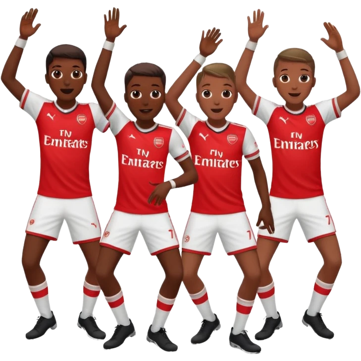 Arsenal fans dancing in Abuja emoji