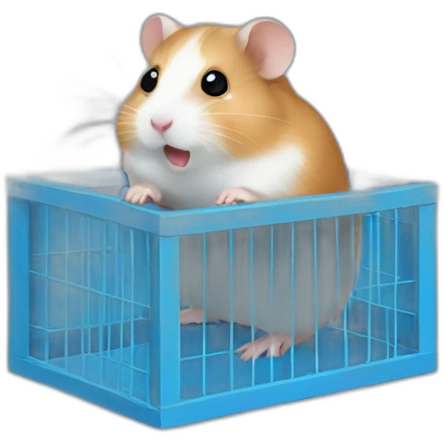 hamster in a blue crate emoji