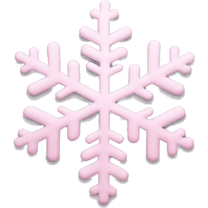 pastel pink snowflake  emoji
