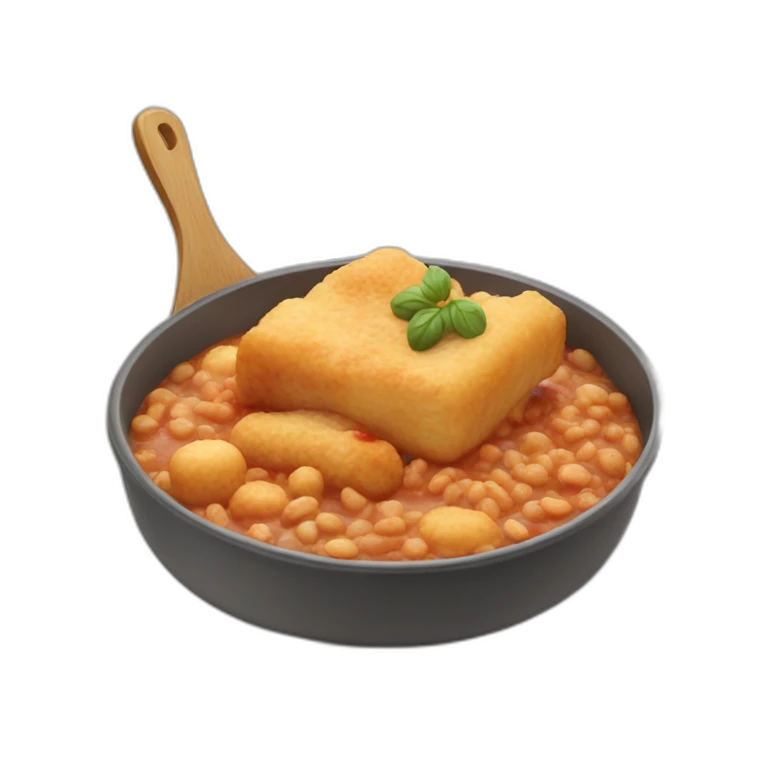 Chat qui mange du cassoulet emoji