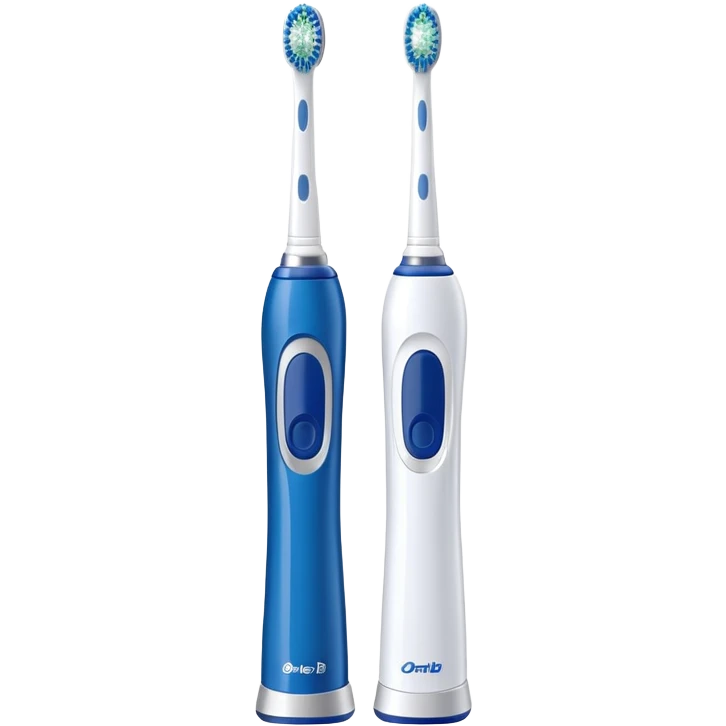 Oral-B electric toothbrush blue and white emoji