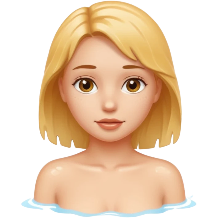 A girl who lost his bikini and now naked  emoji