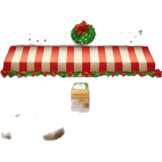 Bakery decorated for Christmas  emoji