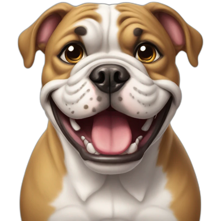 happy bulldog emoji