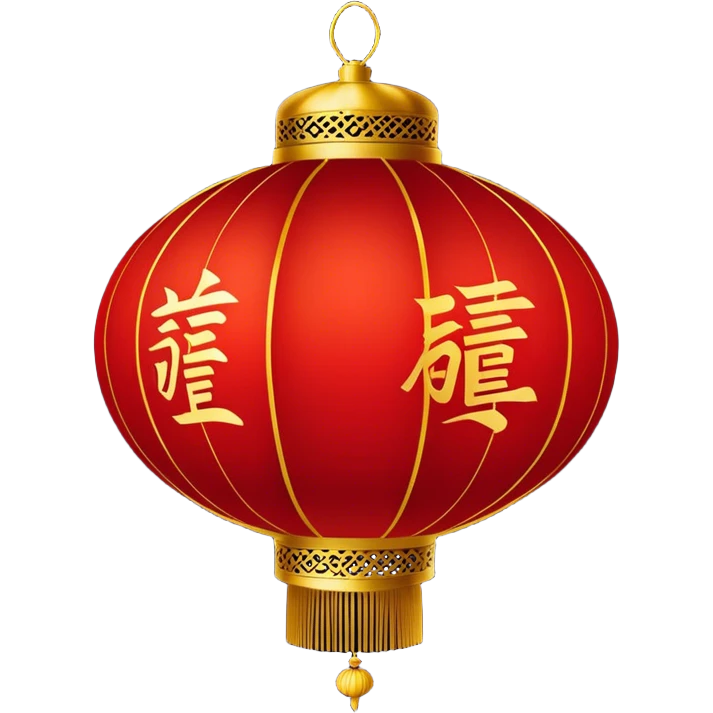 Chinese New Year red lantern – Cinematic Realistic Chinese New Year Red Lantern, depicted as an exquisitely crafted lantern adorned with intricate red and gold patterns, softly glowing against a dark background with subtle calligraphic details, evoking festive warmth and tradition. emoji
