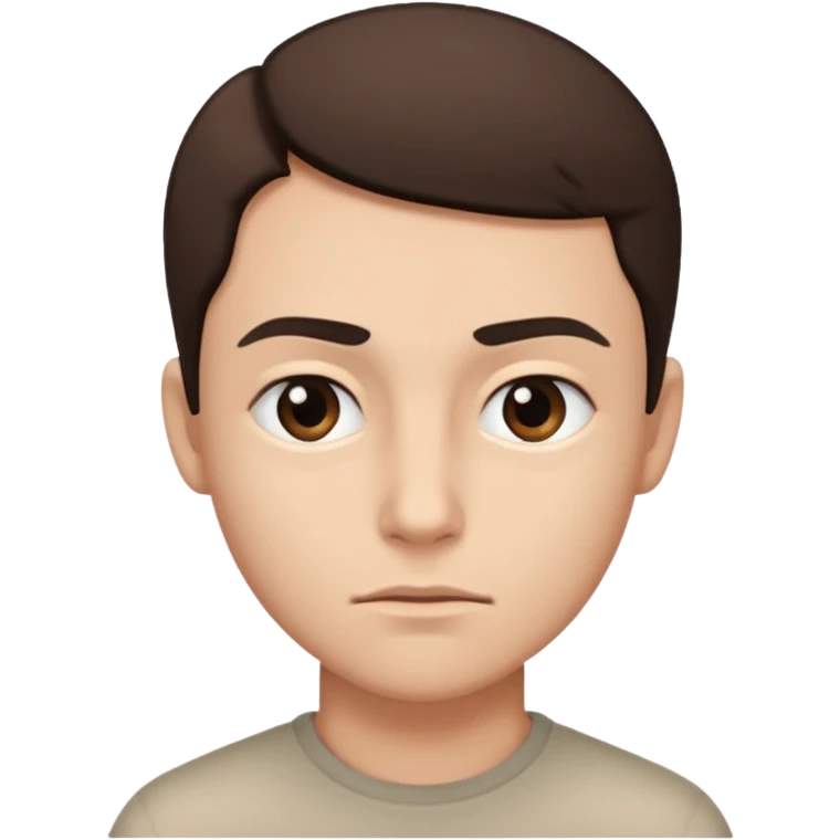slight sideways three-quarters view of the same face, raised eyebrow emoji