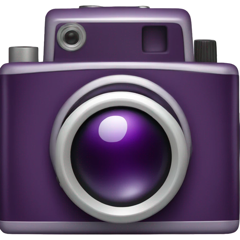 Dark plum purple retro camera  emoji