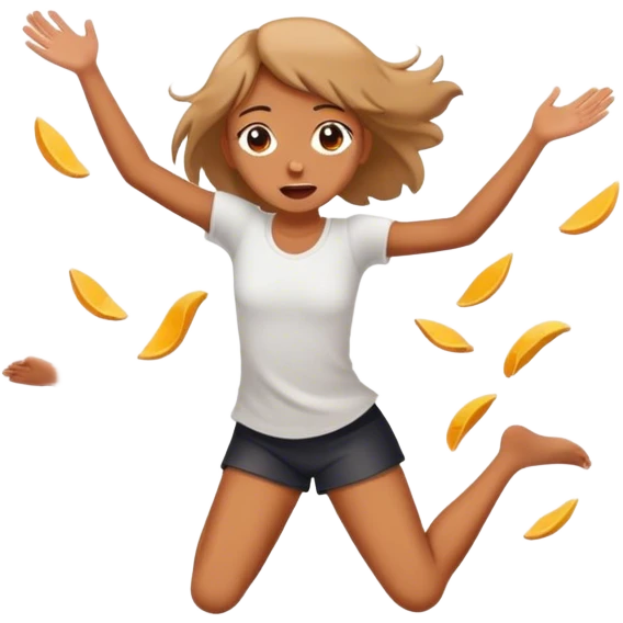 girl falling down emoji