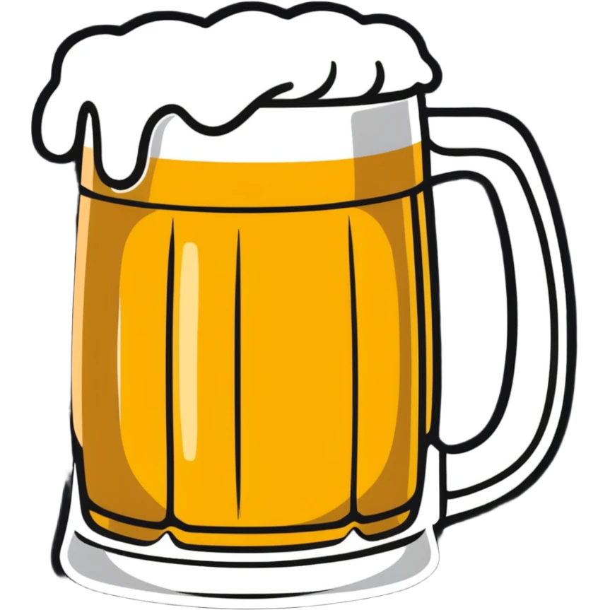 A wobbly tankard overflowing with beer emoji