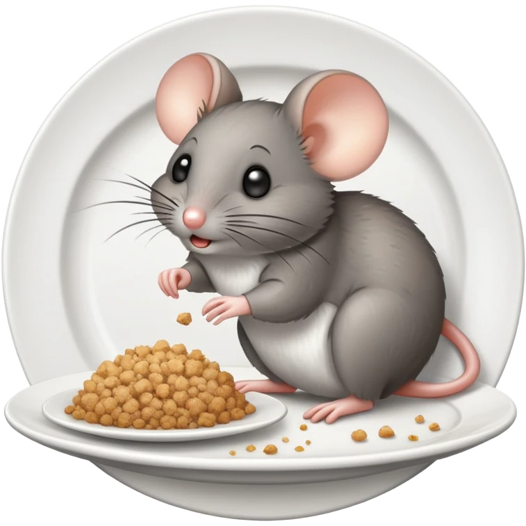 mouse on plate with crumbs emoji