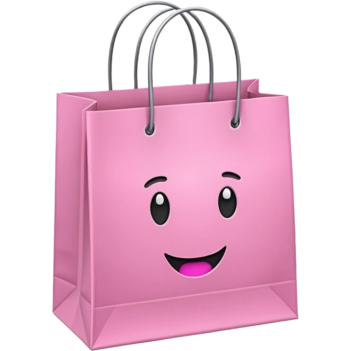 pink shopping bag emoji