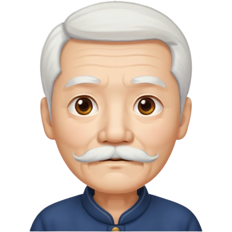 chinese old man with white hair and white mustache emoji