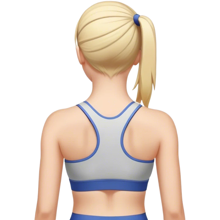 simple full upper body female back with sports bra emoji