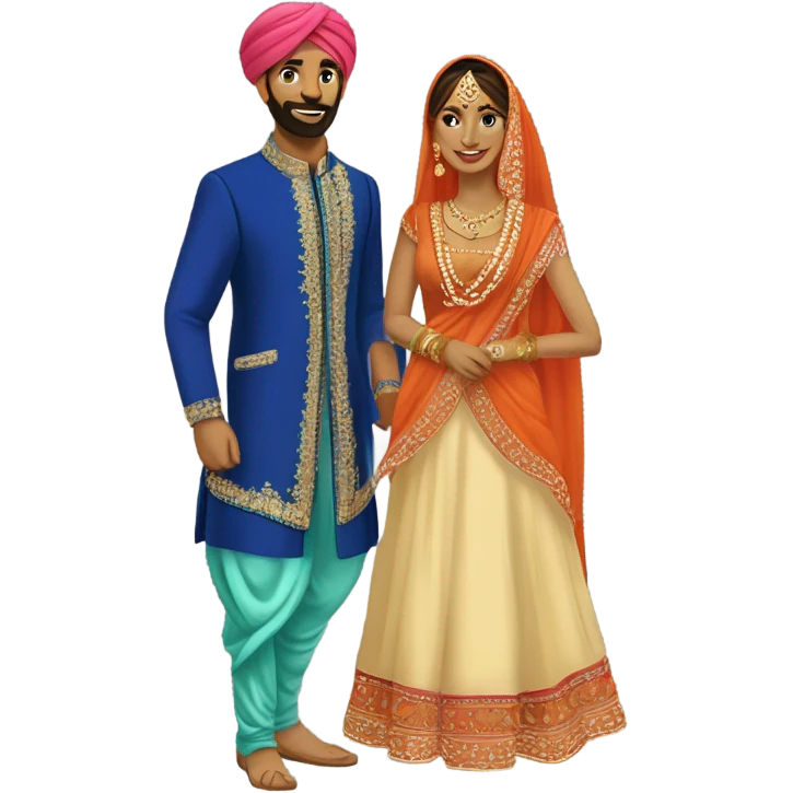 Two punjabi couple emoji