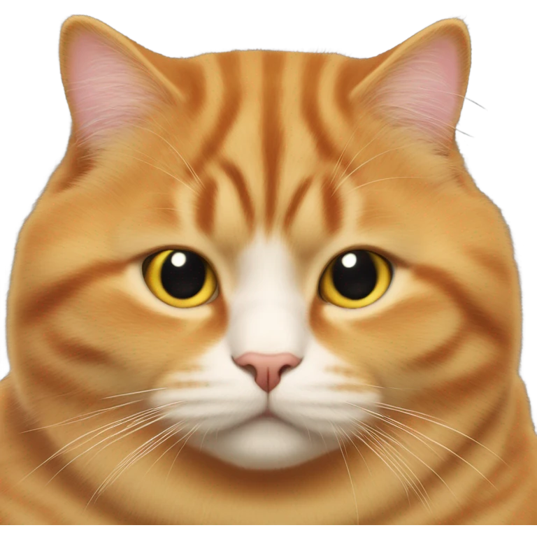 A fat obese orange cat  emoji