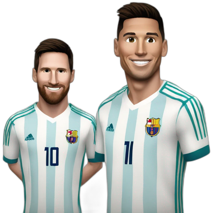 Messi con Cristiano Ronaldo  emoji