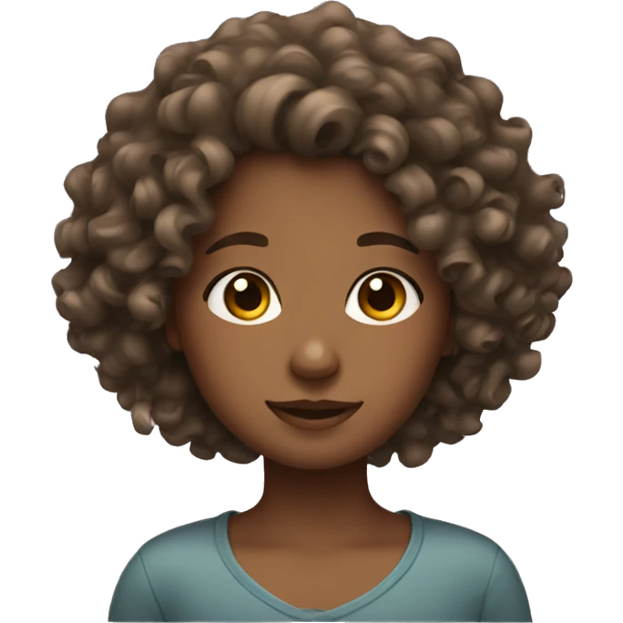 Curly hair girl emoji