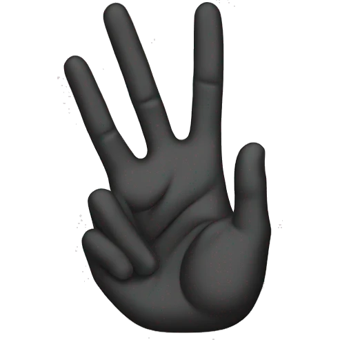 peace symbol with fingers but the little finger is not folded emoji