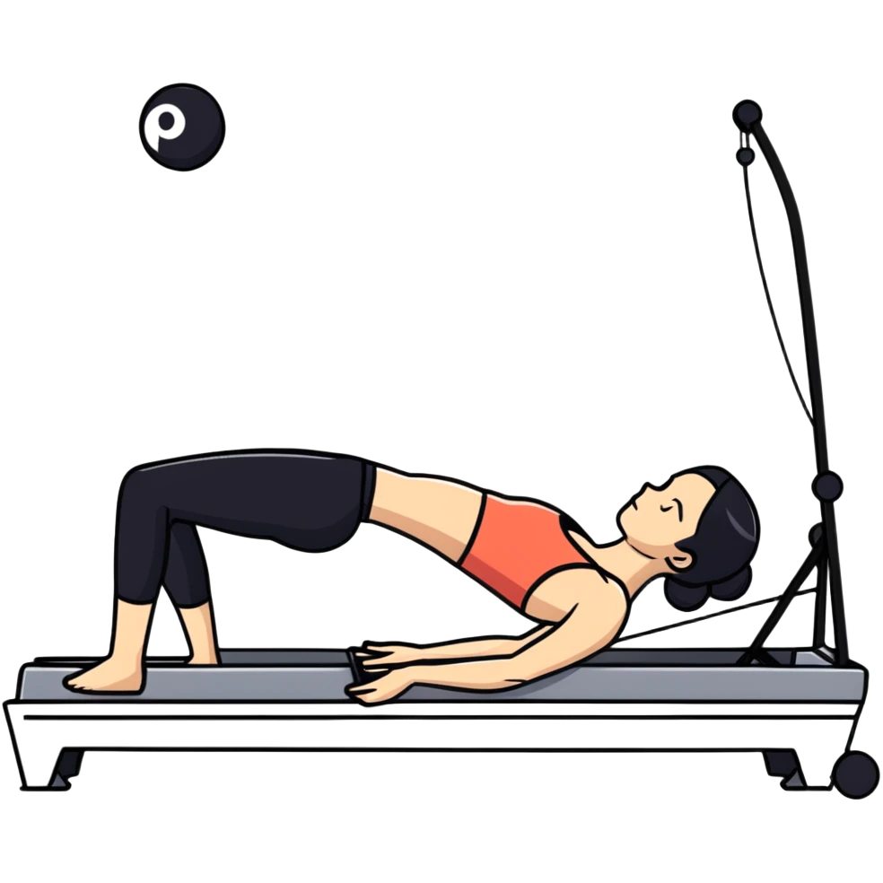 person exercising on pilates reformer emoji