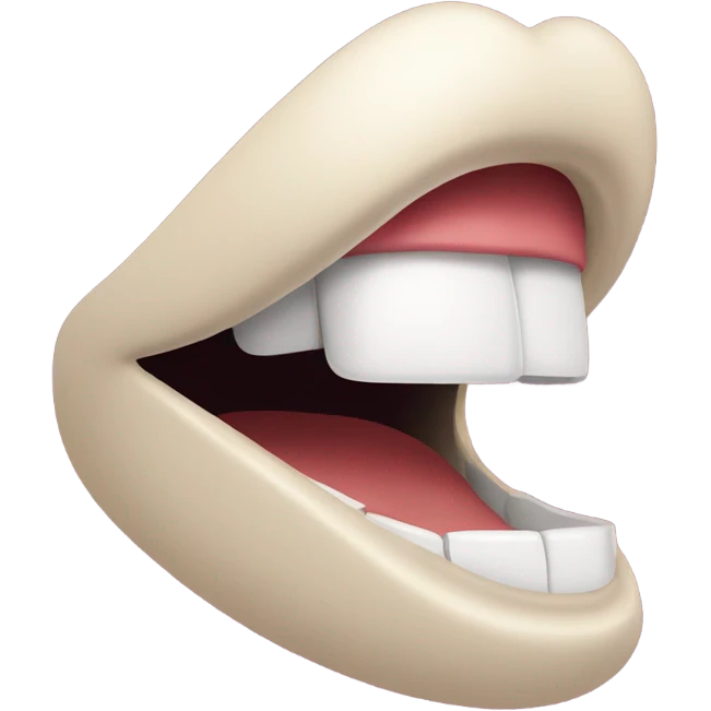 Mouth wide open from a side profile with tongue out emoji