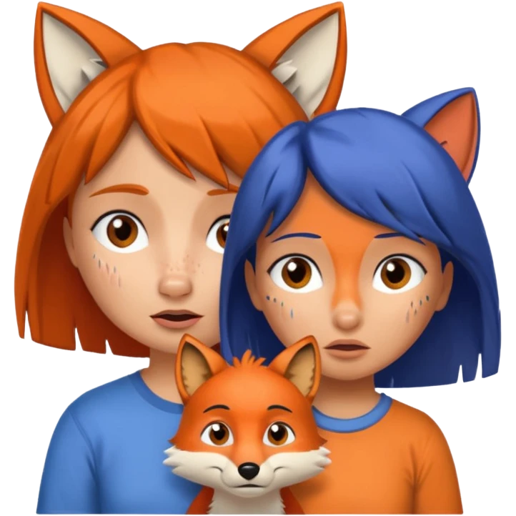 Make Dora and Swiper the fox crying emoji
