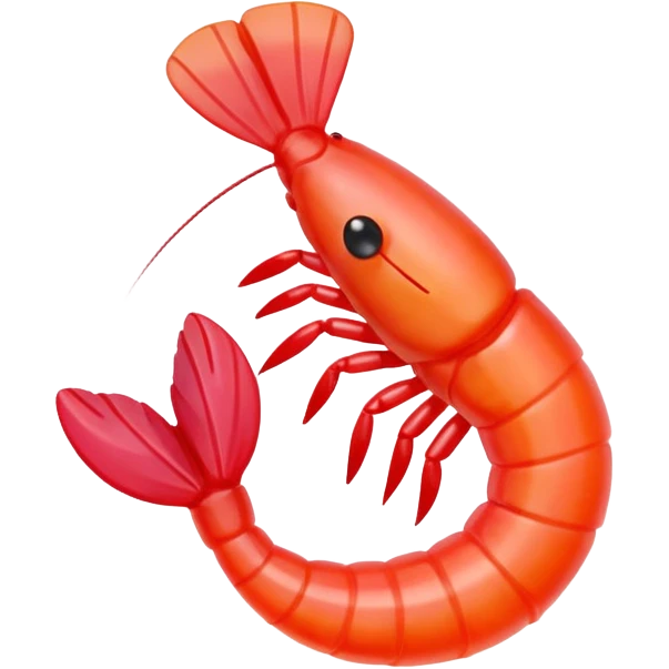 Shrimp made from candy emoji