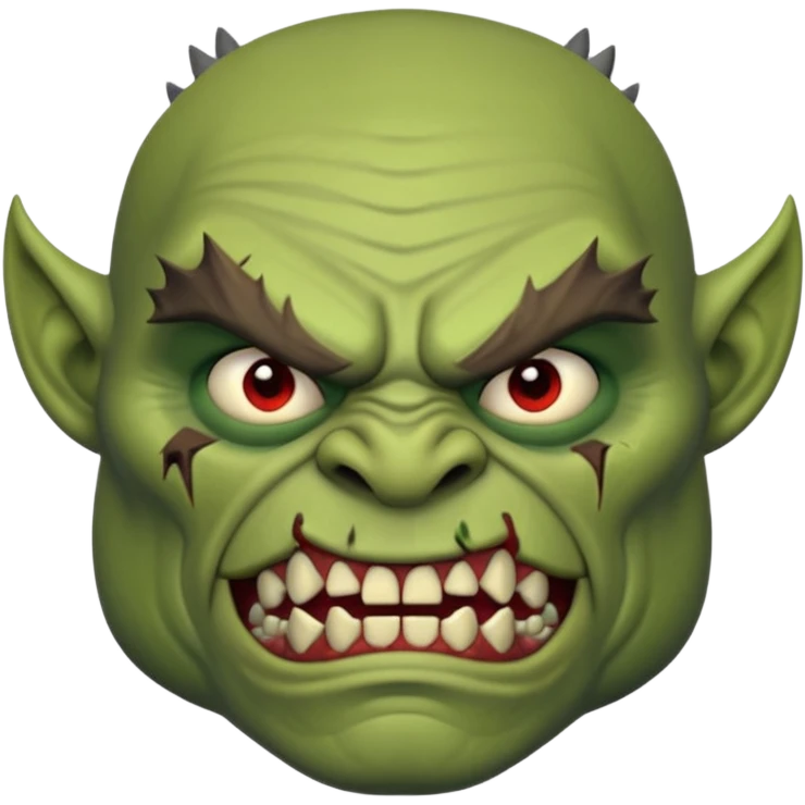 Orc from Lord of the Rings very creepy emoji