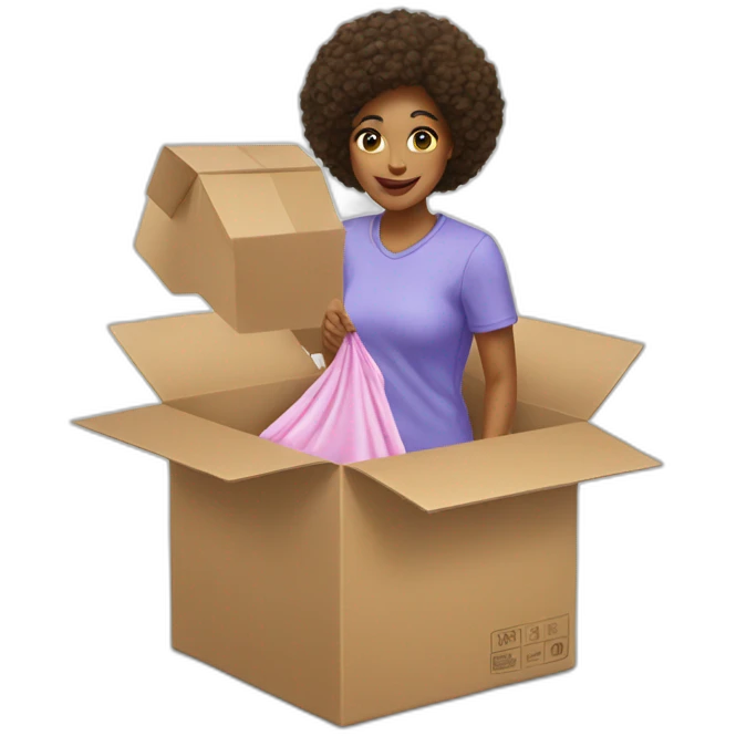 unboxing clothes emoji