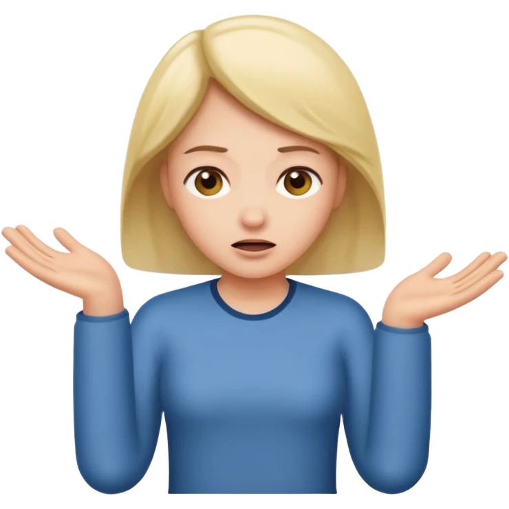 Make someone shruging emoji