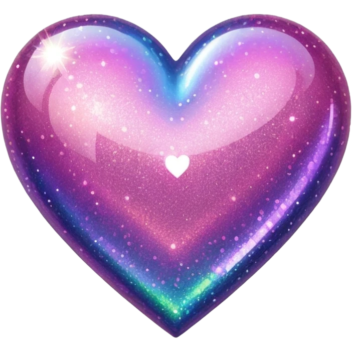 Glitter heart. emoji