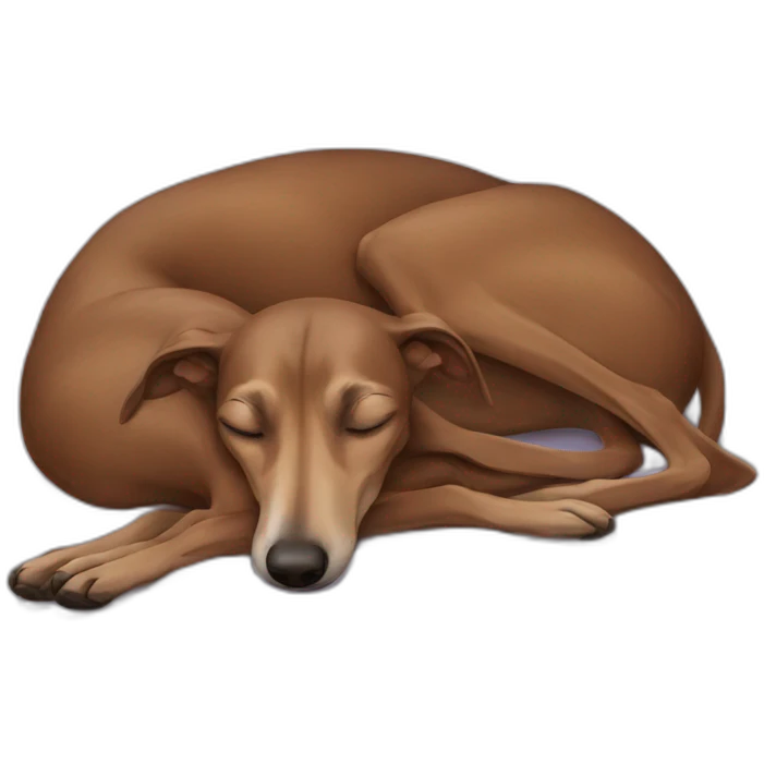 Brown Greyhounds sleeping emoji
