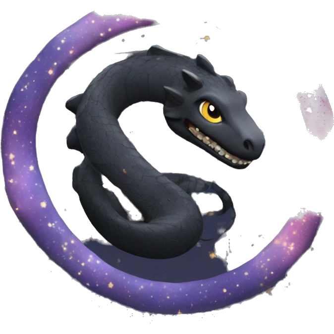 MAGICAL BLACK Ouroboros IN STARS, TANGLED emoji