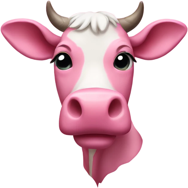 Pink cow emoji