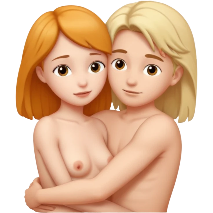 Big boobs nude girl intimate with boy emoji