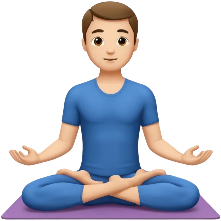 man doing yoga emoji