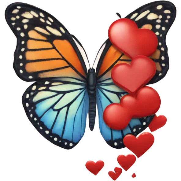 butterfly and broken heart emoji
