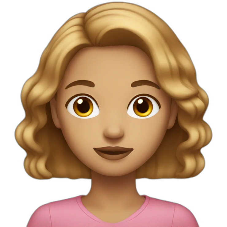 girl long light brown hair emoji