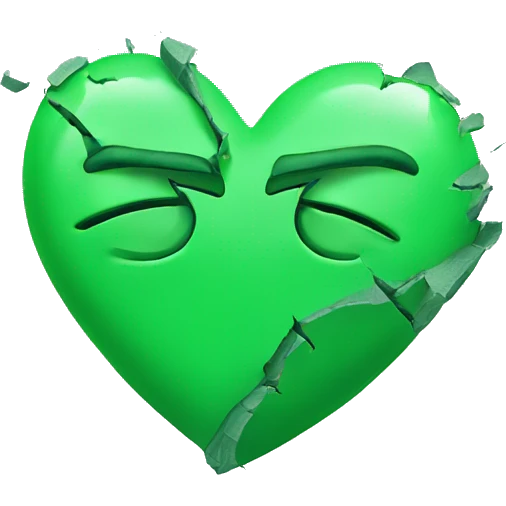 Broken green heart emoji
