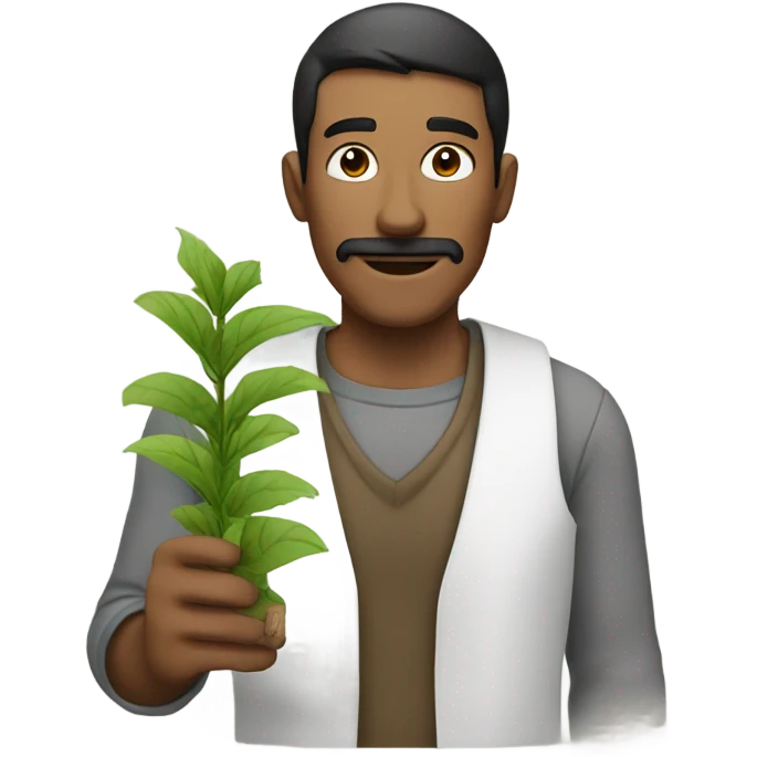 Guy smoking plant emoji