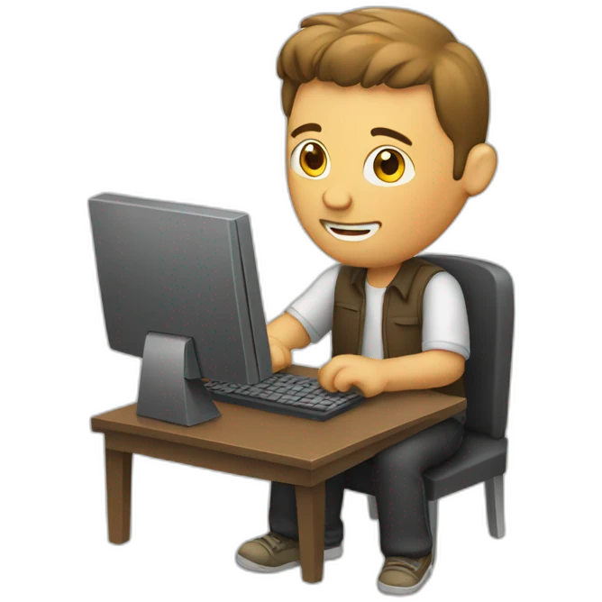man with computer  emoji