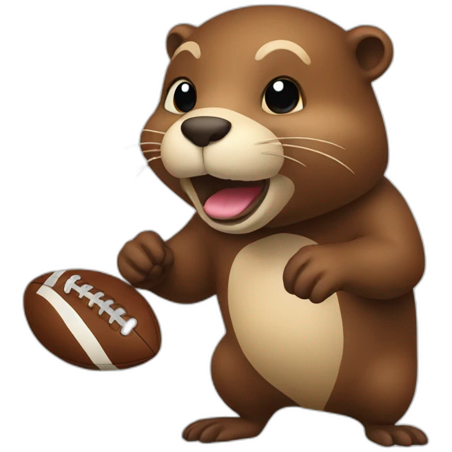 beaver throwing a football emoji