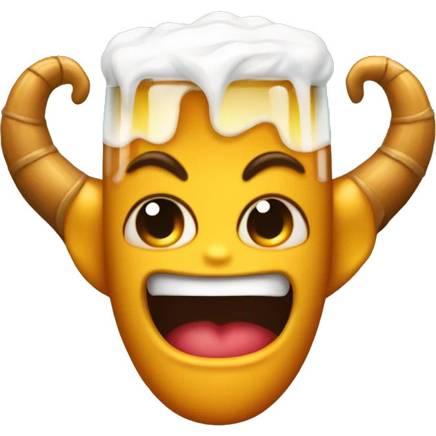 Diablito con una cerveza  emoji
